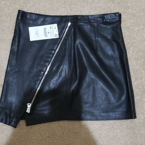 Zara faux leather mini skirt. NWT.